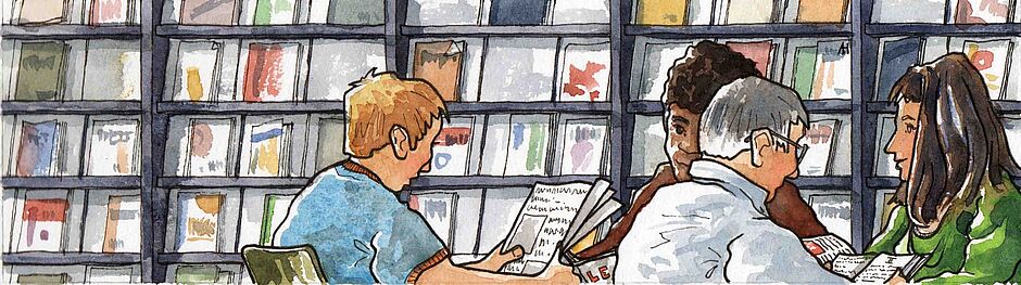 Bandeau réalisé par Arnaud Heidet en 2016 pour le site internet de la Bibliothèque municipale de Belfort