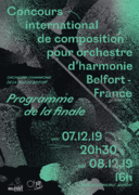 Programme de la finale du concours d'orchestre d'harmonie